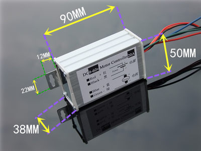 包邮直流有刷电机调速器20A 9V-60V宽电压大功率PWM无极调速板 T1