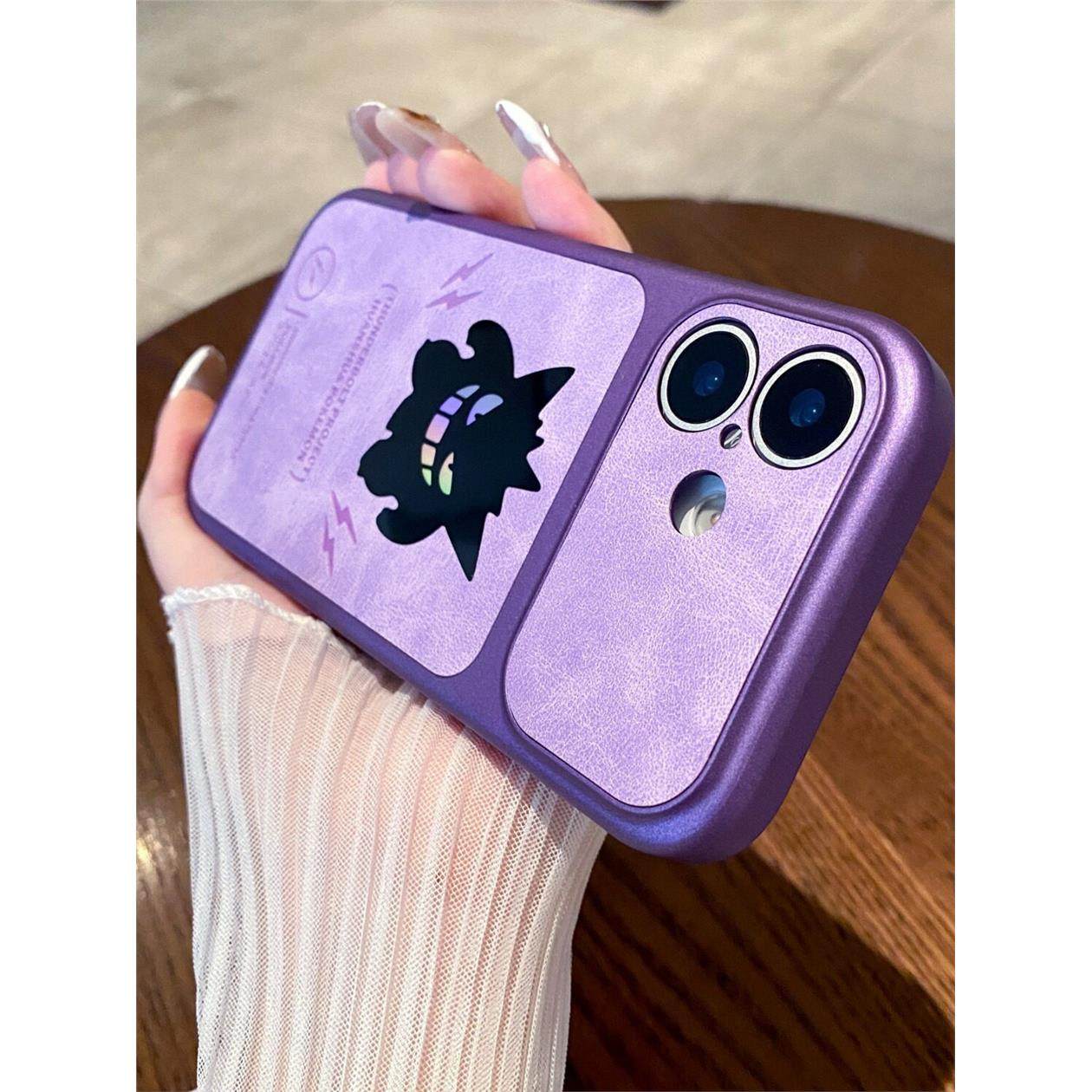 小羊皮渐变色耿鬼适用秒变苹果17promax手机壳新款iPhone16pro高级感15mp带ai拍照按键14pro保护套13max男女