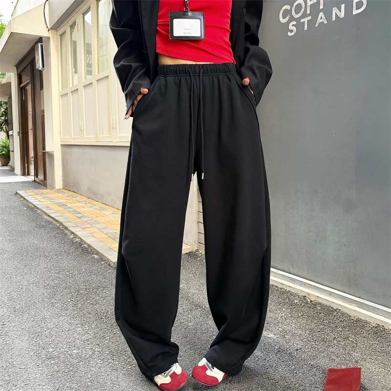 海维恩2026年春季新款百搭松弛弯刀裤宽松休闲卫裤3848