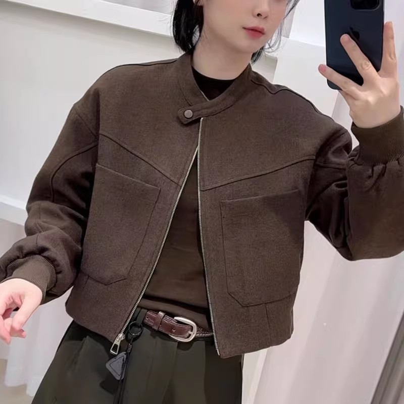 短款夹棉毛呢外套女2025秋冬新款韩版时尚设计感洋气百搭显瘦上衣