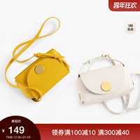 Желтая маленькая сумка на одно плечо, небольшая сумка, сумка через плечо, коллекция 2021, из натуральной кожи