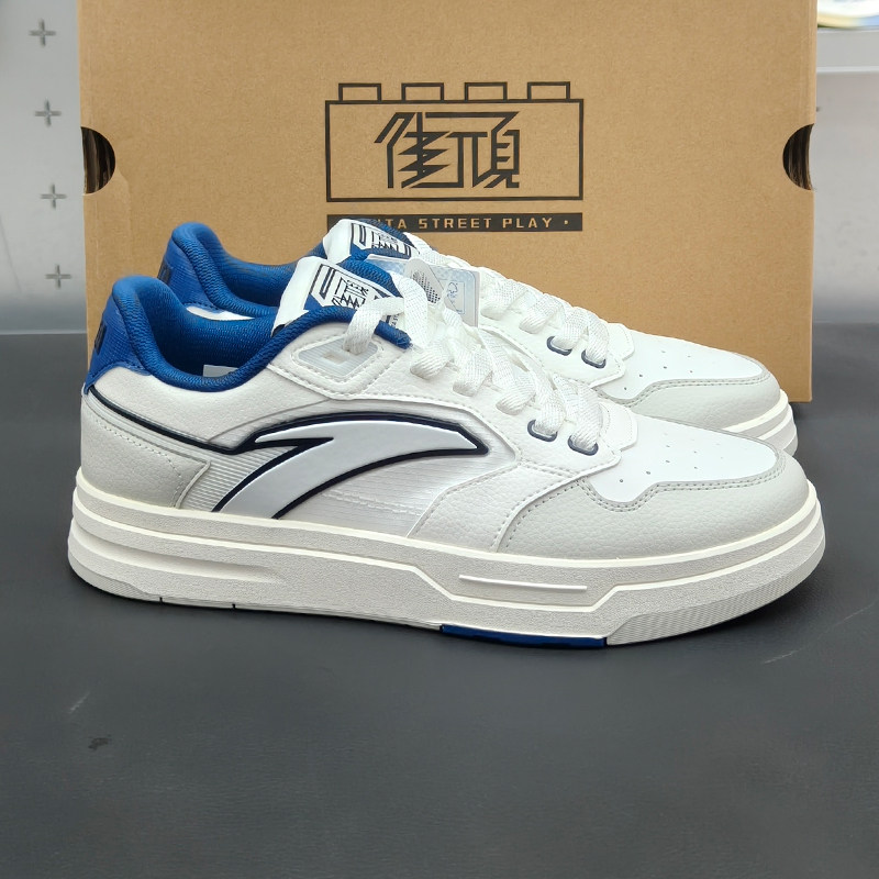 安踏街顽男板鞋2025秋新款潮流板鞋经典时尚休闲小白鞋112538051