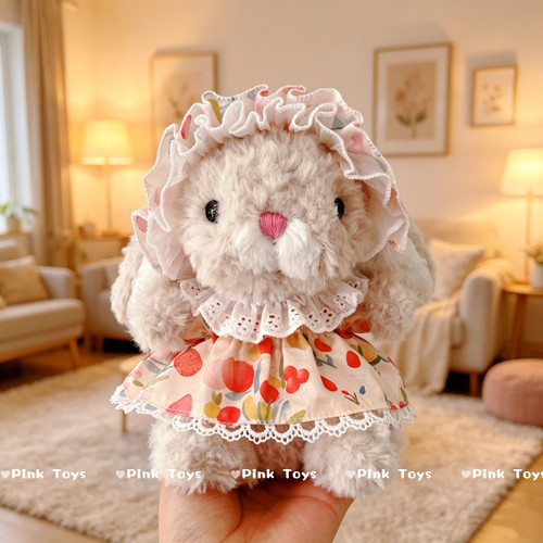 jellycat甜美小兔衣服套装yummy美味兔娃衣春夏连衣裙玩偶15CM