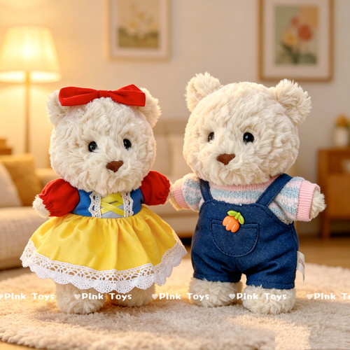 jellycat 16cm巴塞罗熊崽小熊衣服手作娃衣可爱连衣裙着替婚纱