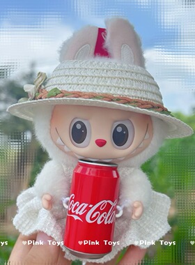 一二三代拉布布挂件娃衣labubu坐坐派对着替可乐系列马卡龙草帽装
