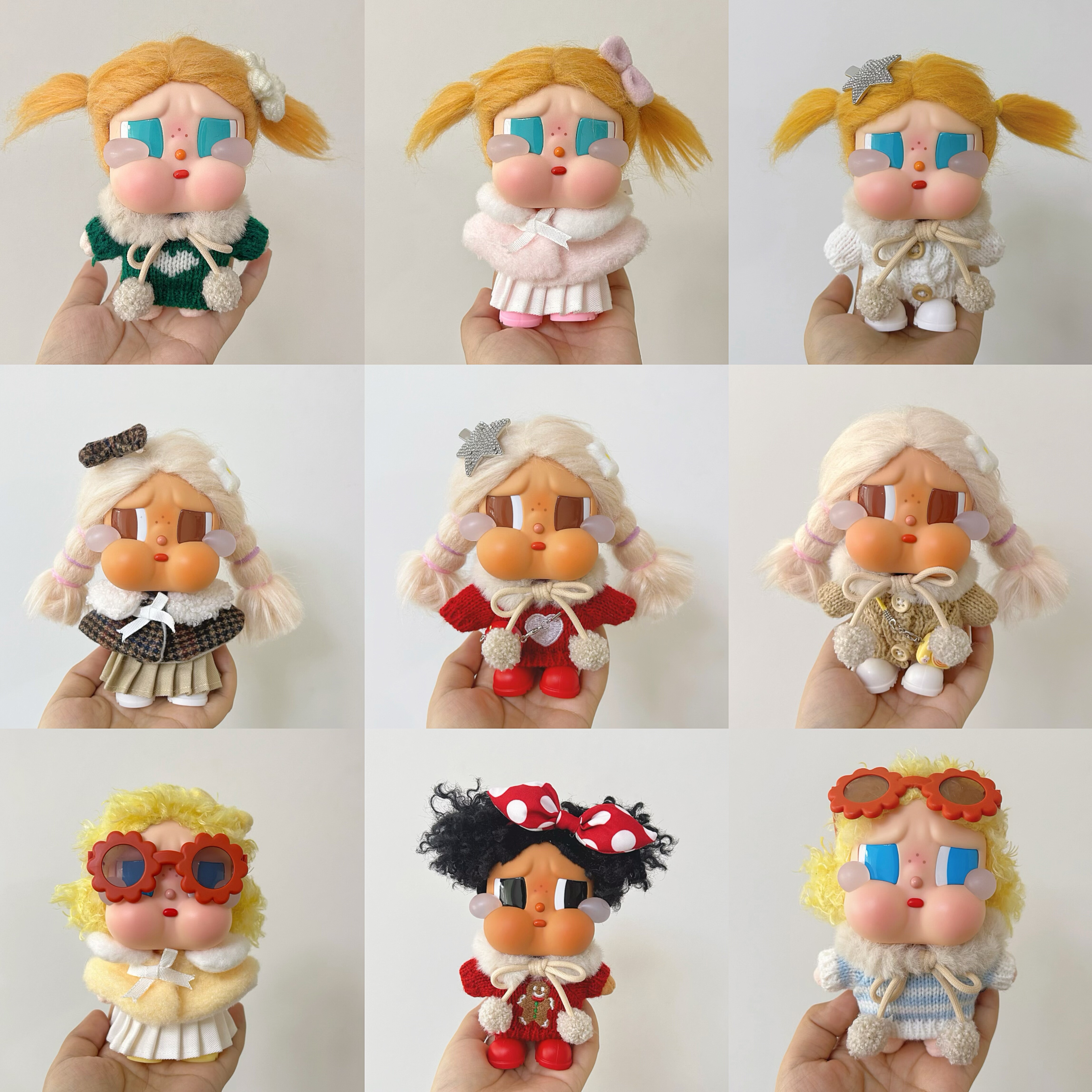 CRYBABY哭娃度假Vacation Mode On搪胶恋夏一族娃衣圣诞毛衣着替