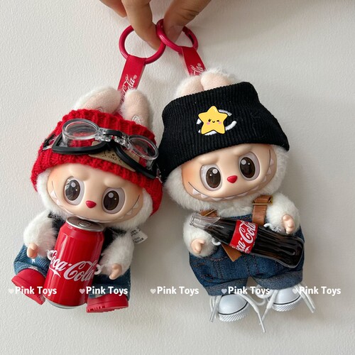 一代二代三代拉布布挂件娃衣labubu坐坐派对着替可乐系列背带裤