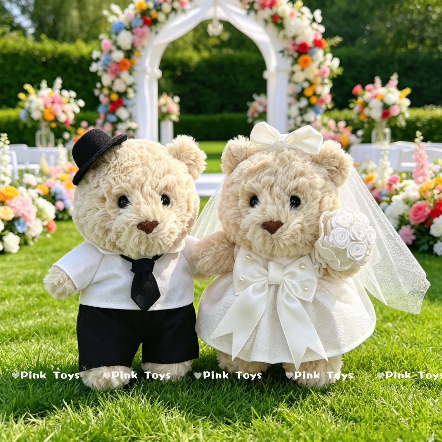 jellycat 16cm巴塞罗熊崽衣服西装婚纱手作娃衣压床娃娃结婚礼物图片