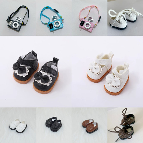 17CM搪胶拉布布挂件labubu macaron配件皮鞋帽子替换配饰相机水壶