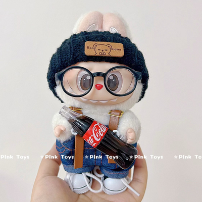 搪胶拉布布一代三代挂件娃衣labubu可口可乐系列背带裤眼镜套装