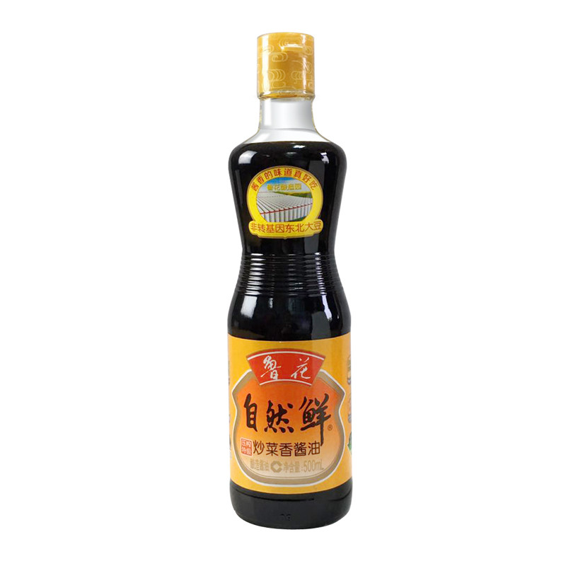 鲁花自然鲜炒菜香酱油500ml*3瓶 新老包装随机发货