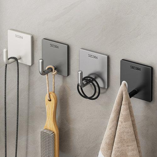 免打孔304不锈钢单钩厨房