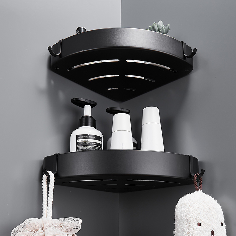 免打孔太空铝浴室厕所收纳置物架