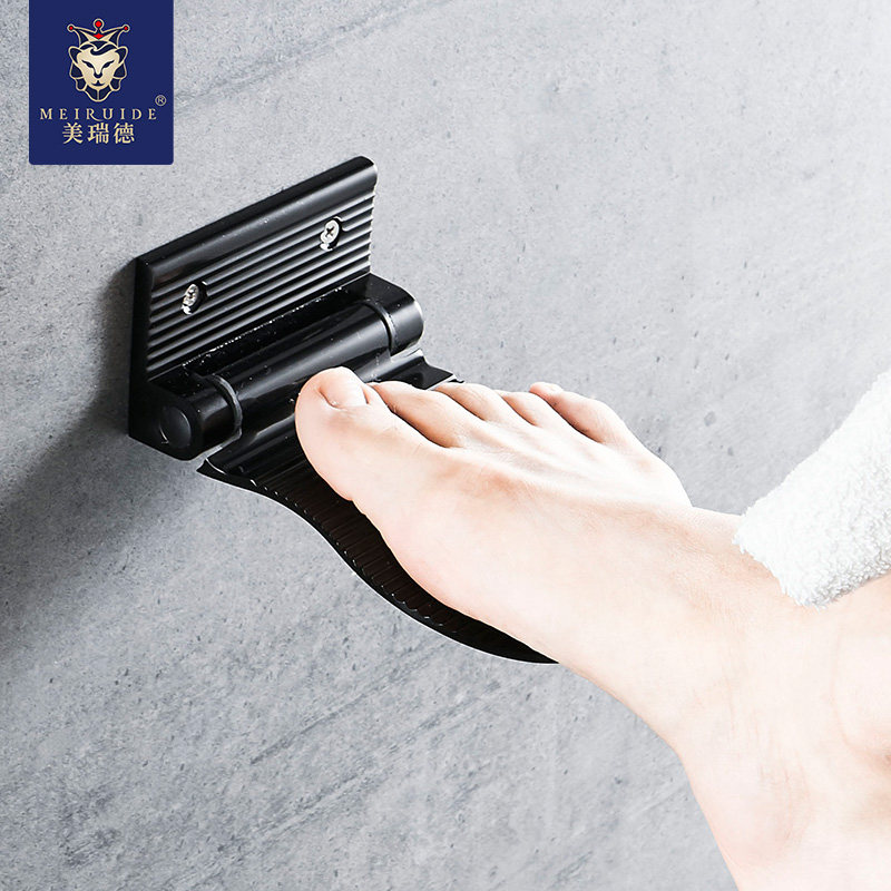 浴室脚蹬器卫生间脚蹬家用厕所玄关擦穿鞋洗澡孕妇墙蹬置物架脚蹬