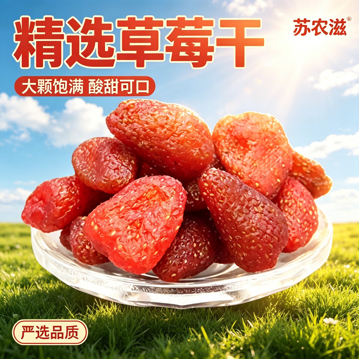 精选草莓干果脯果干蜜饯烘焙专用零食批发整箱草莓原料散装商用
