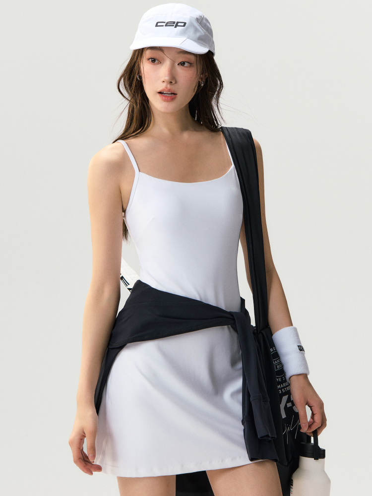 New Sports Dress for Women, Summer Professional Badminton Training Tank Dress, High-End Fitness Tennis Dress