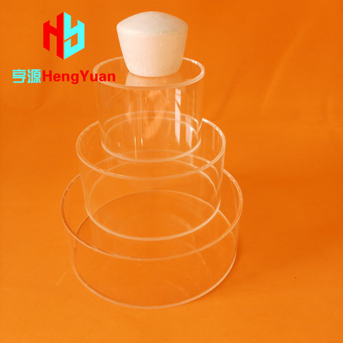假体塑料蛋糕模型3寸4-5-6-8圆形透明亚克力翻糖模具烘焙泡沫胚子
