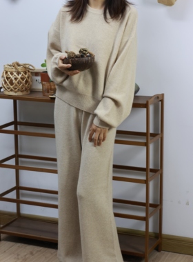 【LU】 康赛妮纱线  100%牦牛绒卫衣裤套装