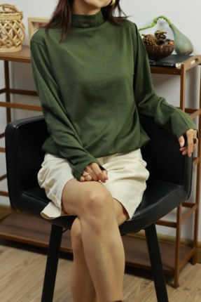 【LU】 60支精纺羊绒打底衫