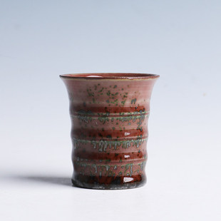 【一物一拍】钧瓷炭烧结晶炫纹高升杯杯原矿手工创意压手杯主人杯