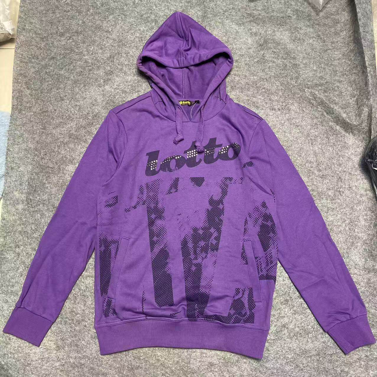 天津版LOTTO 乐途 男子 足球文化系列 金属铆钉纯棉连帽卫衣