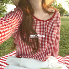 针织开衫 上衣格子外套女 薄款 新款 秋季 2019韩国小个子显高穿搭短款
