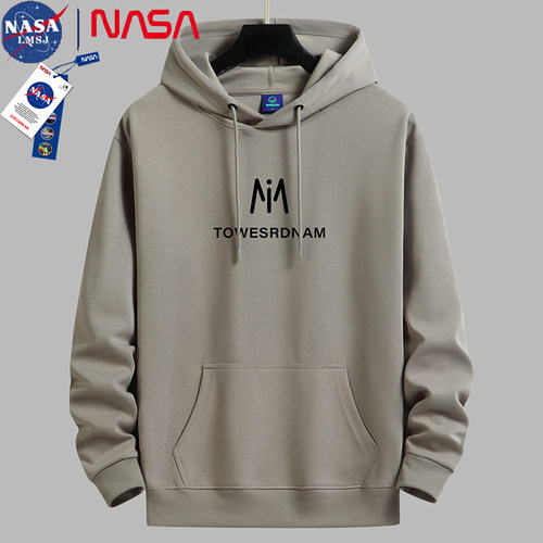 NASA联名连帽卫衣男帽衫青少年学生大童连帽卫衣潮秋冬款套头外套