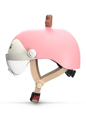 爱玛电动瓶自行车儿童3CCC时尚可爱萌趣四季夏季冬季通用半头盔