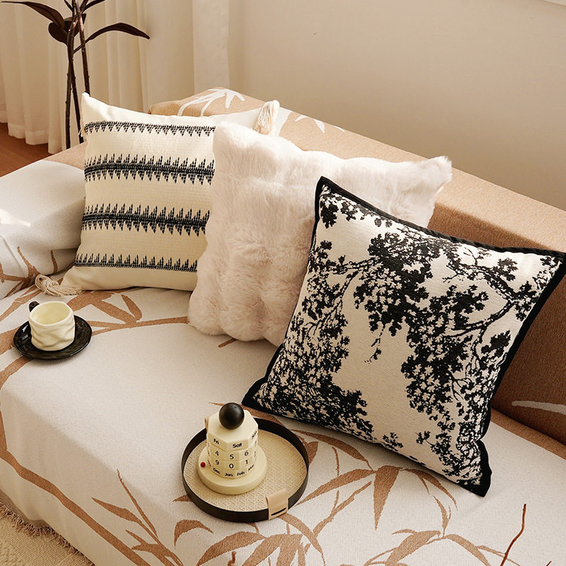 奶油色抱枕套高级复古风棕色法式轻奢沙发客厅床上腰靠枕靠垫含芯,居家布艺,抱枕被,淘宝优惠券,粉丝福利购,淘宝优惠卷