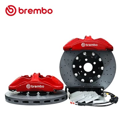 Brembo布雷博进口刹车卡钳套装GT350大六活塞改装鲍鱼碳陶盘