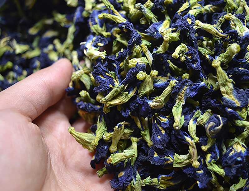 蝶豆花 蓝蝴蝶散装500克干花食品染色蓝色烘焙奶茶店食用蝶豆花粉