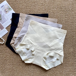 4条瘦小肚收腹裤 高腰内裤 三角裤 女 蜜桃臀桑蚕丝裆X交叉绷带收腹裤