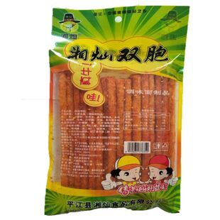 辣条湘灿双胞湖南特产双胞胎香辣片140g麻辣零食辣条学生爱吃根状