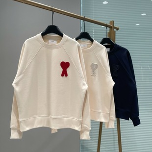 Ami De Coeur25秋冬新款编织大爱心圆领卫衣宽松版型男女同款外套