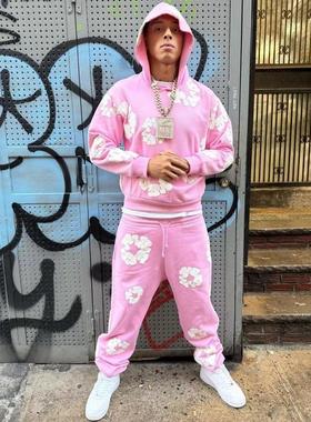 DT风木棉花CentralCee上身侃爷同款重磅套头连帽卫衣男帽衫外套女