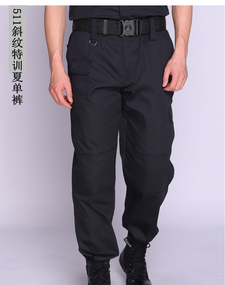 夏季保安裤作训裤黑色男加厚秋冬特训工作服单裤耐磨战术裤作战裤