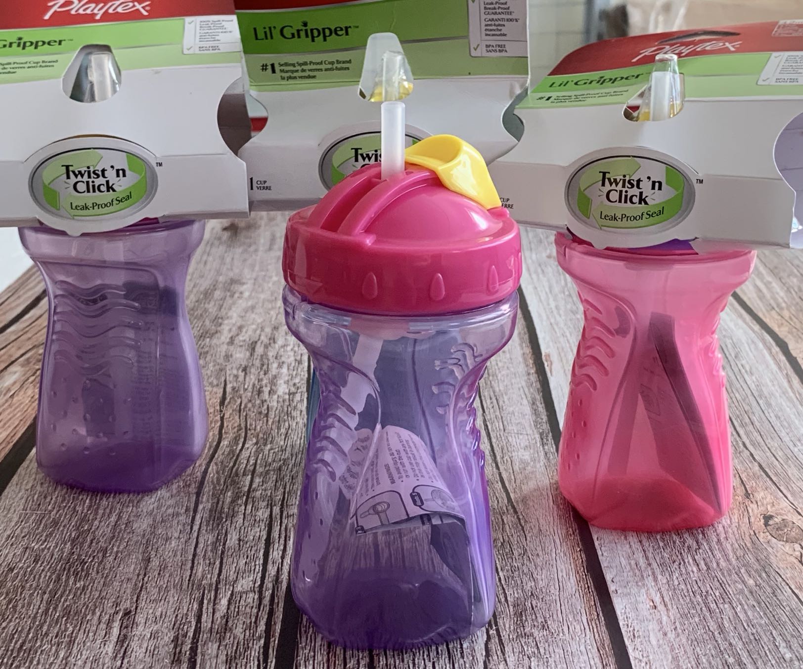 playtex轻便宽口径易清洗吸管杯