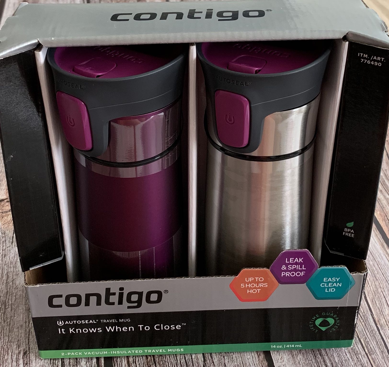 contigo男女不锈钢保温杯414ml vacuum-insulated travel mug拆卖