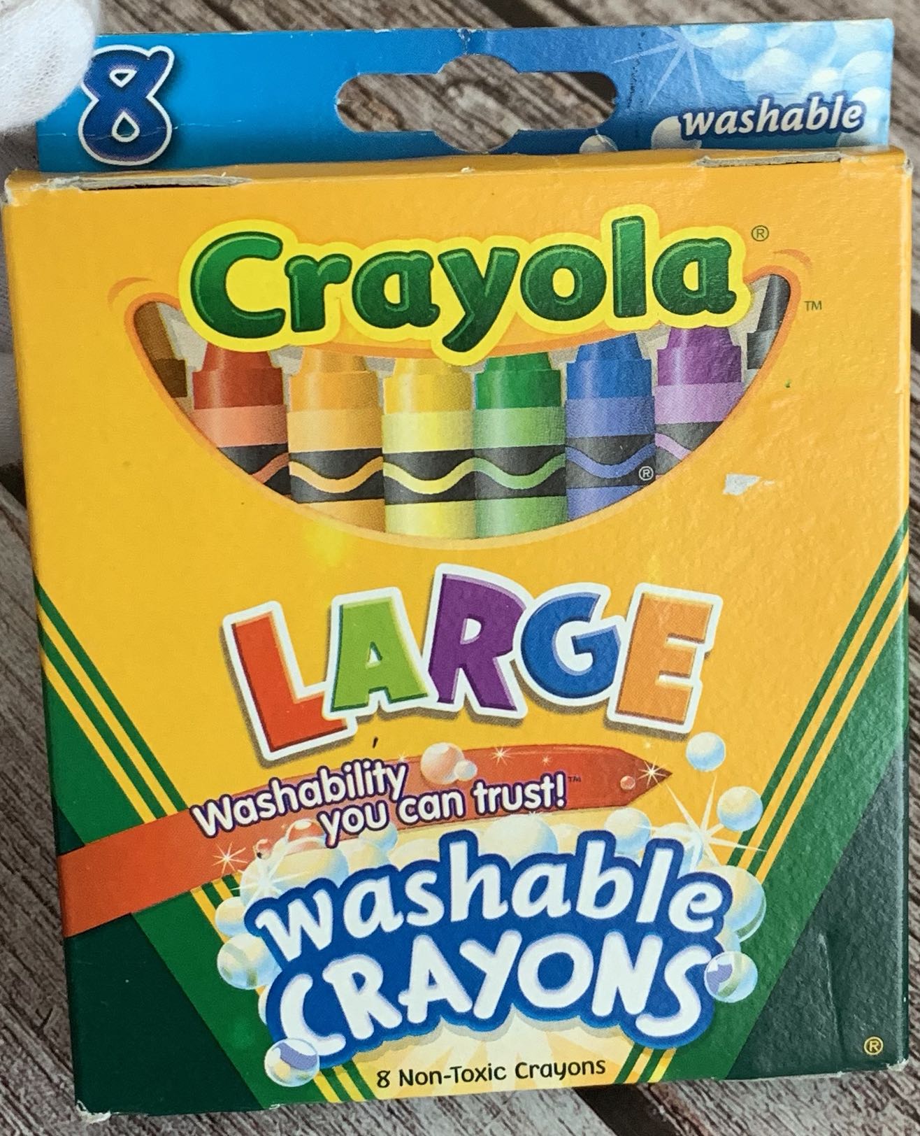 Crayola 绘儿乐儿童易清洗蜡笔8色 旧包装清仓特价 包装破损