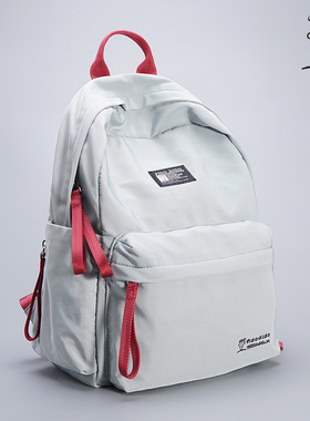 FIDODIDO新款女包双肩包 休闲帆布牛津布通勤小背包 简约大气时尚