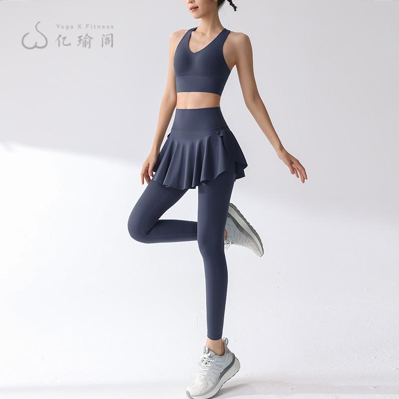 瑜伽服套装女健身裤跑步防震运动