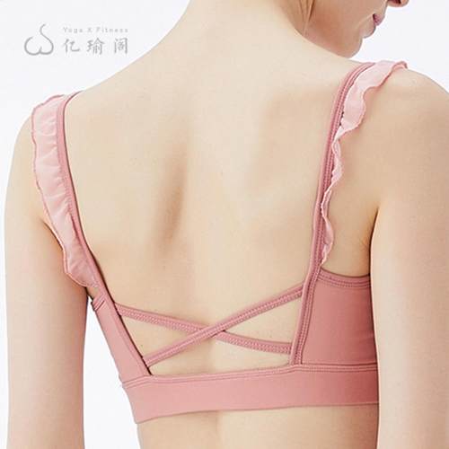 欧美新款蕾丝吊带瑜伽运动内衣