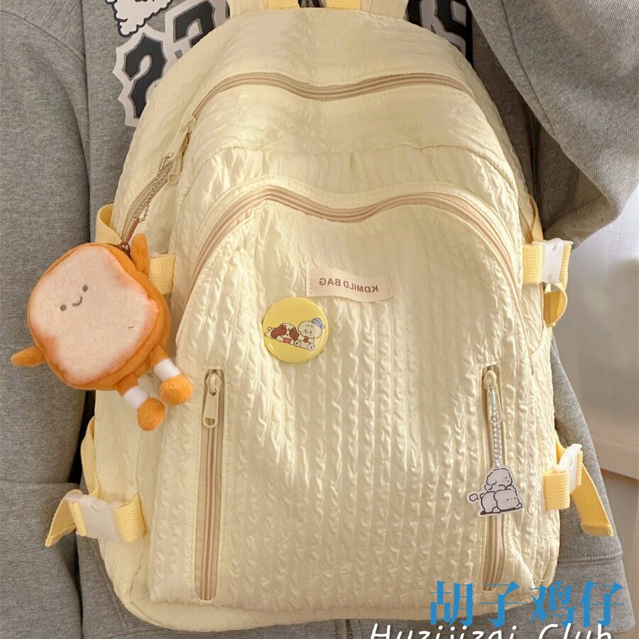 书包ins风初中高中双肩包女小众