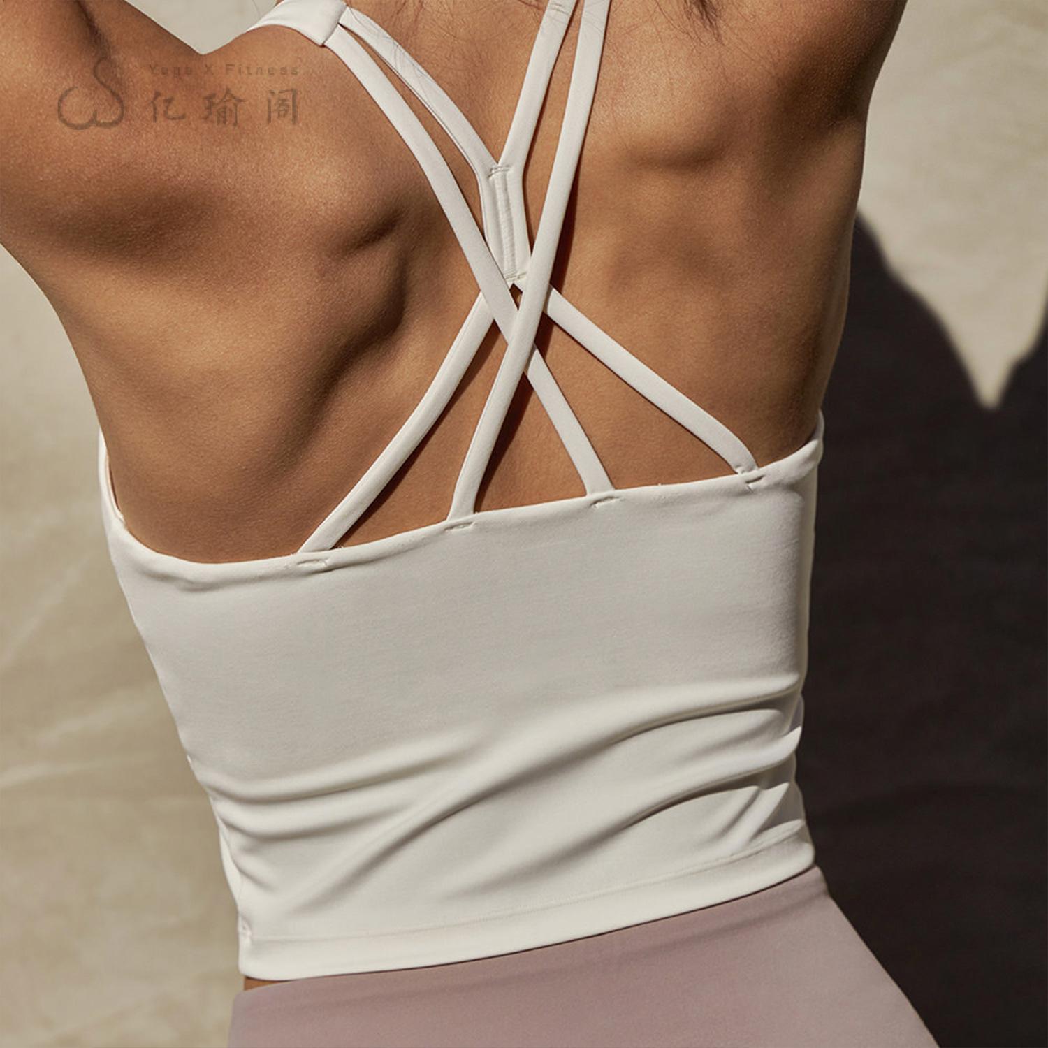 新款运动背心女后背交叉健身文胸