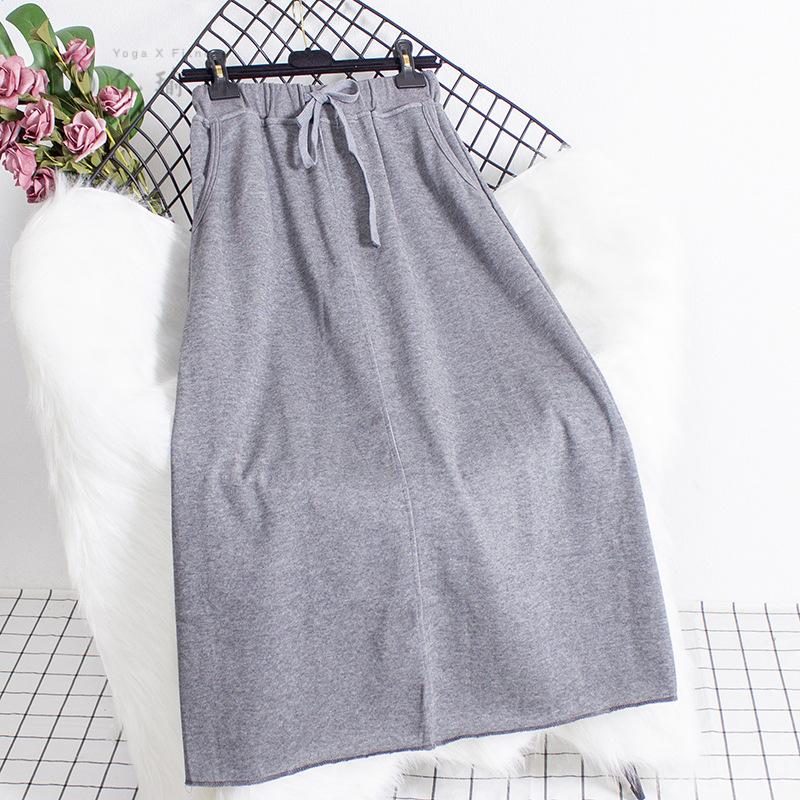 加厚卫衣裙2025秋冬新款松紧腰