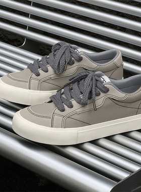 男鞋子潮鞋夏季小众牛仔蓝帆布鞋男2025新款透气休闲复古男款板鞋