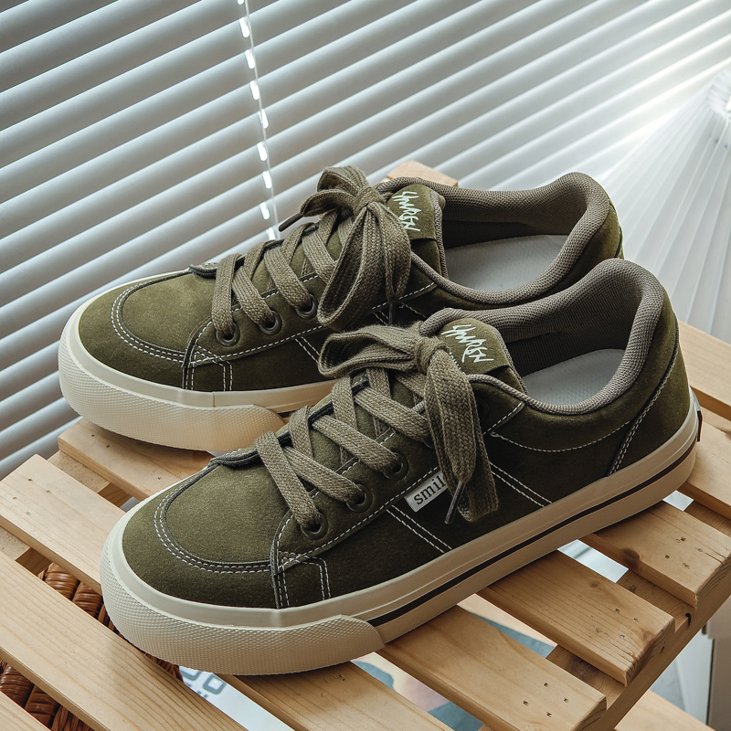 日系绒面小众设计男百搭板鞋