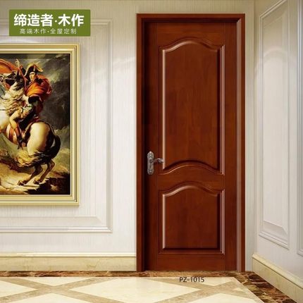 泰国橡胶木 纯实木门卧室门新中式木门 原木门室内门房间门隐形门
