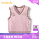 童儿童外穿马夹潮 新款 巴拉巴拉女童针织衫 马甲宝宝毛衣背心秋冬季