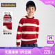 儿童红色打底衫 中大童毛衣春秋童装 孩 巴拉巴拉男童针织衫 商场同款